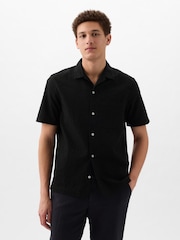 Gap Black Eyelet Resort Shirt in Standard Fit - Image 1 of 4
