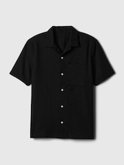 Gap Black Eyelet Resort Shirt in Standard Fit - Image 4 of 4