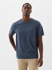 Gap Dark Blue Original Pocket 100% Cotton Crew Neck Short Sleeve T-Shirt - Image 1 of 6