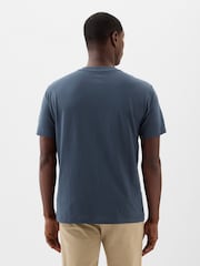 Gap Dark Blue Original Pocket 100% Cotton Crew Neck Short Sleeve T-Shirt - Image 2 of 6