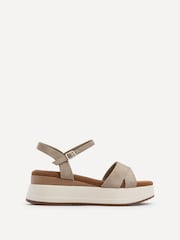 Linzi Nude Maple Crossover Sandals With Ankle Strap - Image 2 of 5