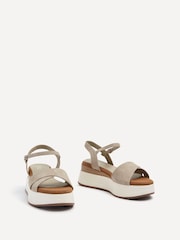 Linzi Nude Maple Crossover Sandals With Ankle Strap - Image 3 of 5