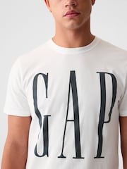 Bela - Gap Everyday Logo 100% Cotton okrogel ovratnik; z okroglim ovratnikom kratek rokav; s kratkimi rokavi majica - Slika 4 iz 7