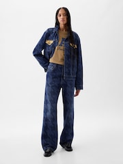 Gap Blue Dapper Dan Organic Cotton Icon Denim Jacket - Image 4 of 5
