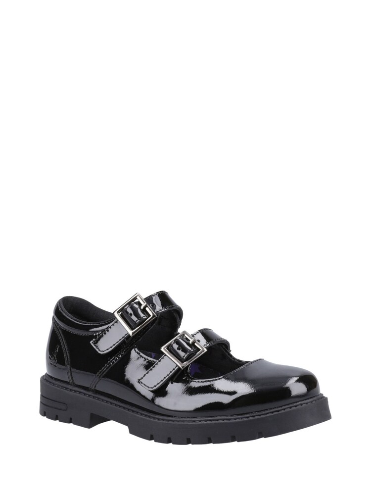 Hush Puppies Junior Ella Black Patent Shoes - Image 1 of 4