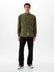 Gap Green Long Sleeve Oversized Oxford Shirt - Image 3 of 6