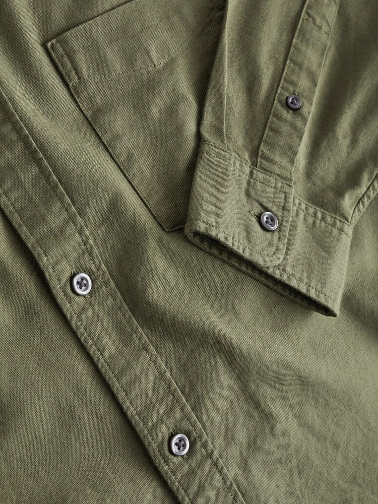 Gap Green Long Sleeve Oversized Oxford Shirt - Image 5 of 5