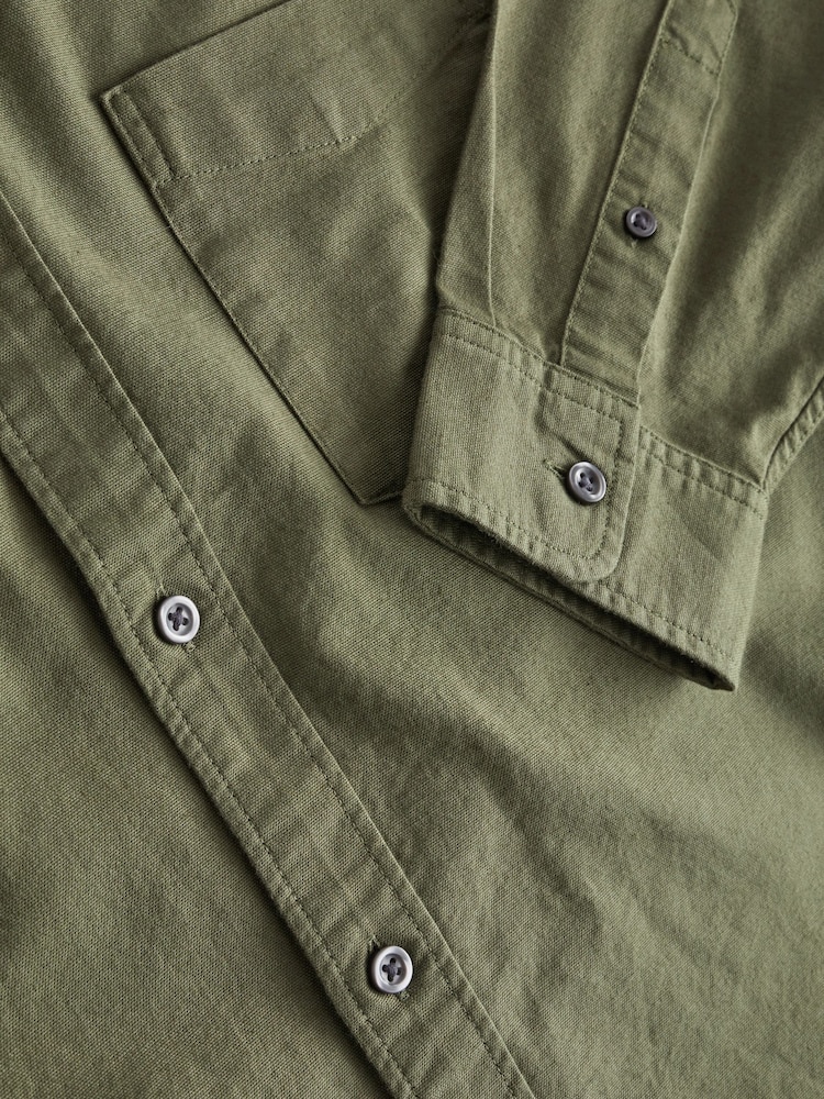 Gap Green Long Sleeve Oversized Oxford Shirt - Image 6 of 6