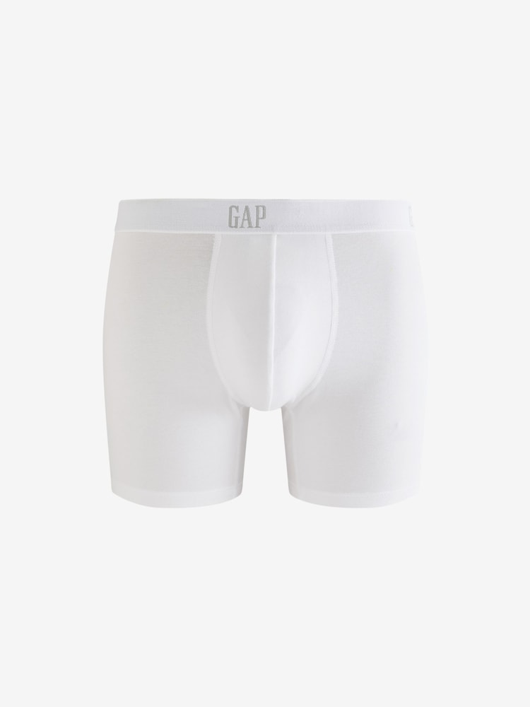 Gap White Cotton Logo 3 Pack Boxers - Image 2 of 4