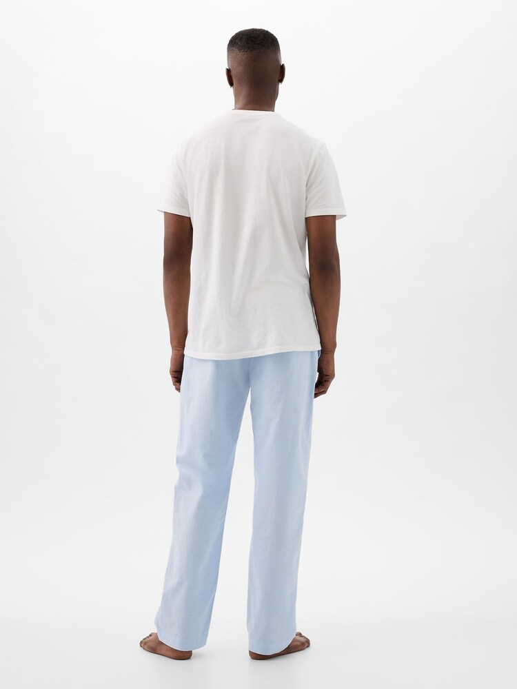 Gap Light Blue Soft Cotton Woven Pyjama Bottoms - Image 2 of 3