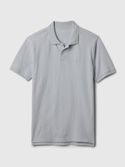Gap Grey Logo Pique Cotton Short Sleeve Polo Shirt - Image 4 of 4