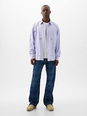Gap Blue Dapper Dan Embroidered Oxford Shirt - Image 3 of 5