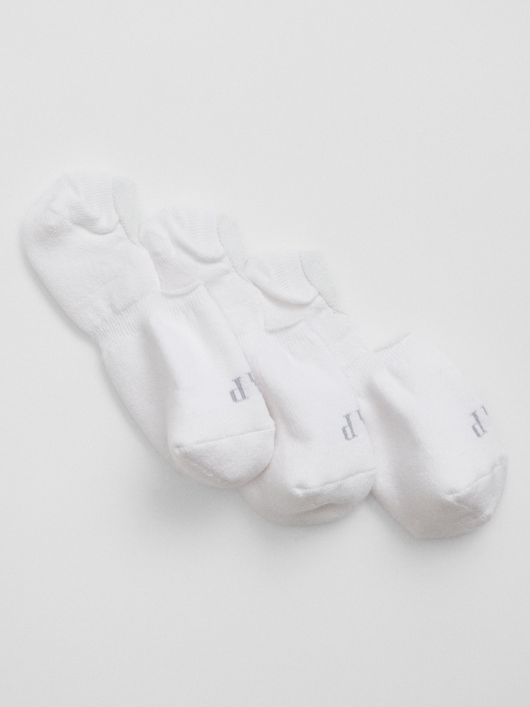 Gap White Adults 3 Pack Logo No Show Socks - Image 1 of 1