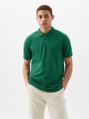 Gap Green Logo Pique Cotton Short Sleeve Polo Shirt - Image 1 of 3