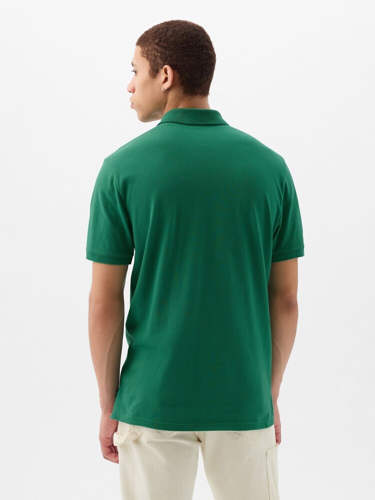 Gap Green Logo Pique Cotton Short Sleeve Polo Shirt - Image 2 of 3