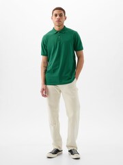 Gap Green Logo Pique Cotton Short Sleeve Polo Shirt - Image 3 of 3