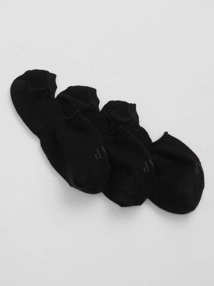 Gap Black Adults 3 Pack Logo No Show Socks - Image 1 of 1