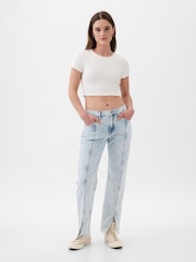 Gap Acid Wash Blue Mid Rise 90s Loose Jeans - Image 1 of 6