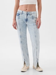 Gap Acid Wash Blue Mid Rise 90s Loose Jeans - Image 3 of 6