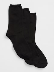 Gap Black Adults 3 Pack Basic Trainer Socks - Image 1 of 1