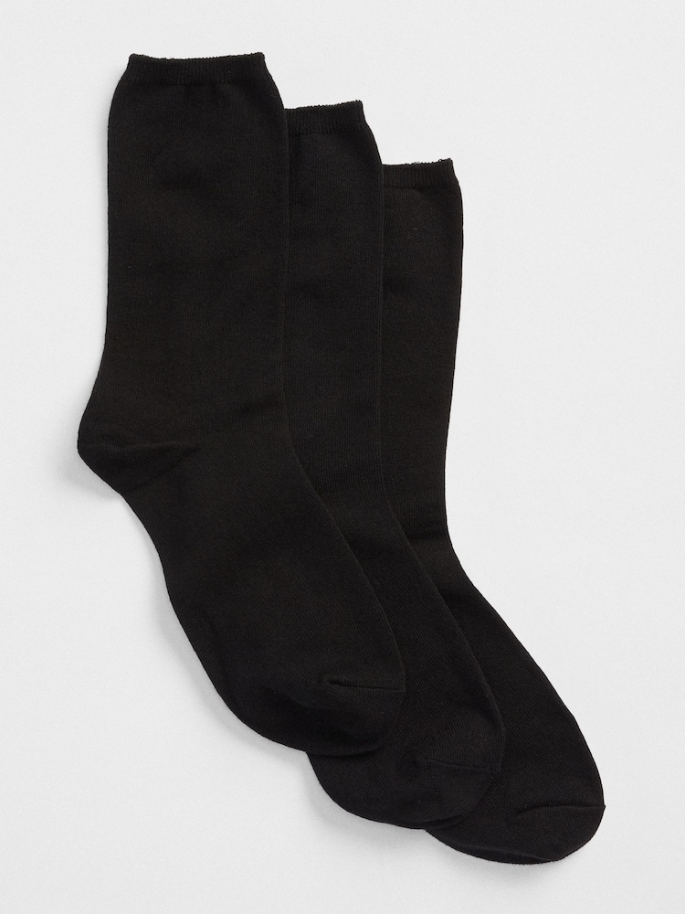 Gap Black Adults 3 Pack Basic Trainer Socks - Image 1 of 1