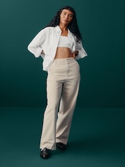 Gap White Organic Stretch Cotton Logo Bralette - Image 6 of 6