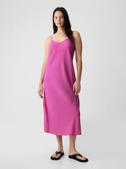 Gap Pink Slip Midi Dress - Image 1 of 4