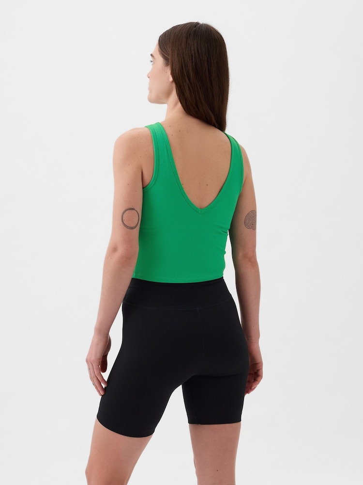 Gap Green Studio Ribbed V Neck Brami - Image 2 of 4
