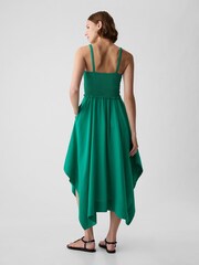 Gap Gesmoktes Midikleid mit asymmetrischem Saum - Bild 2 von 5