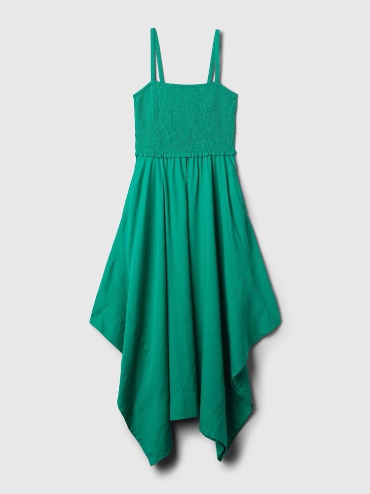 Gap Gesmoktes Midikleid mit asymmetrischem Saum - Bild 5 von 5