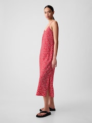 Gap Red Floral Slip Midi Dress - Image 3 of 4