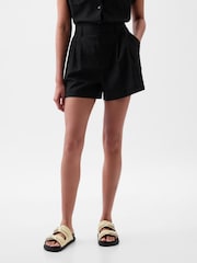 Gap Black 4" Linen Cotton Everyday Shorts - Image 1 of 4