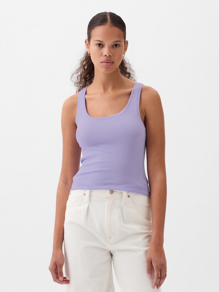 Gap Purple Modern Modal Scoop Neck Vest - Image 1 of 1