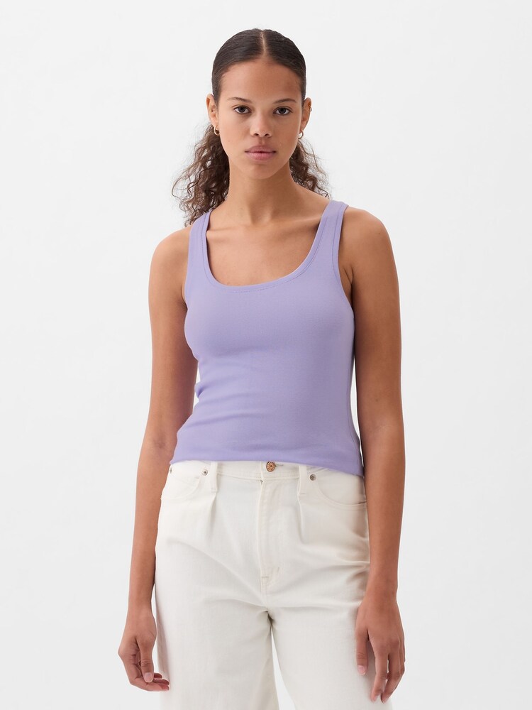 Gap Purple Modern Modal Scoop Neck Vest - Image 1 of 1 Gap Purple Modern Modal Scoop Neck Vest - Image 1 of 1