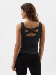 Gap Black Studio Twist Back Support Tank Top - Image 2 of 4