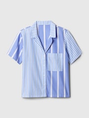 Gap Blue Stripe Poplin Pyjama Shirt - Image 3 of 3