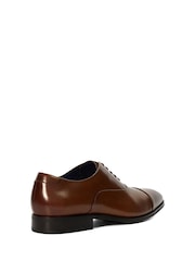 Dune London Brown Wide Fit Secrecy Oxford Toe Cap Lace-Up Shoes - Image 3 of 6