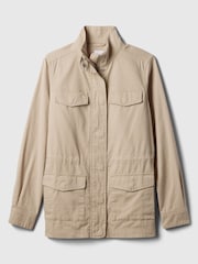 Gap Cream Zip Up Utility Jacket - Image 3 of 4