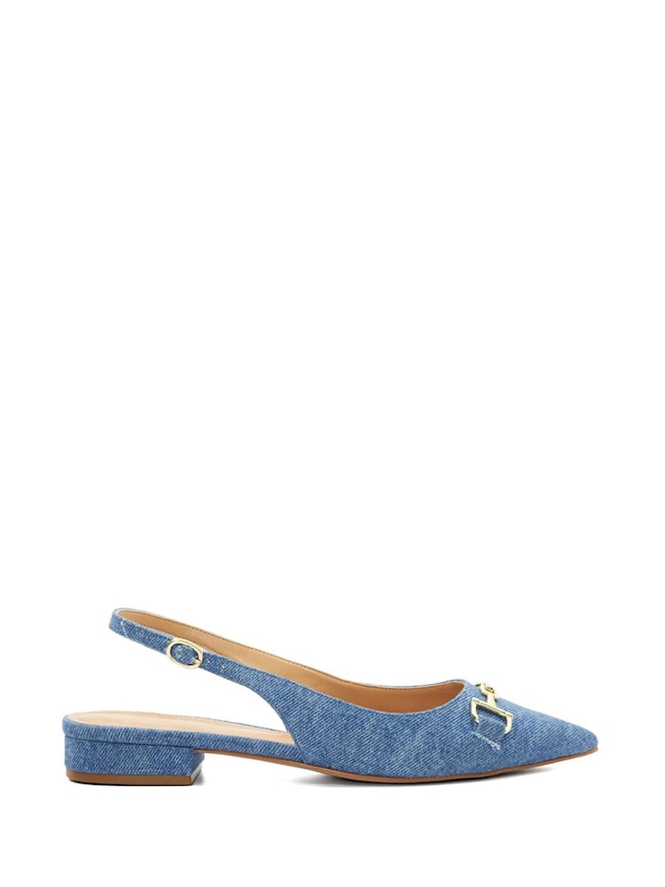 Dune London Blue Hopeful Snaffle Slingback Sandals - Image 1 of 6