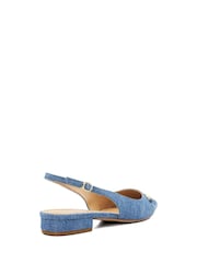 Dune London Blue Hopeful Snaffle Slingback Sandals - Image 5 of 6