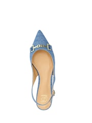 Dune London Blue Hopeful Snaffle Slingback Sandals - Image 6 of 6