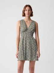 Gap Green Crinkle Mini Dress - Image 1 of 6