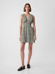 Gap Green Crinkle Mini Dress - Image 2 of 6