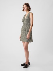 Gap Green Crinkle Mini Dress - Image 4 of 6