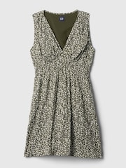 Gap Green Crinkle Mini Dress - Image 6 of 6