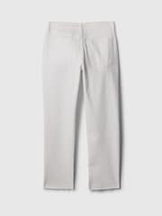 Gap White High Waisted Cheeky Straight Leg Ripped Jeans - Image 7 of 8