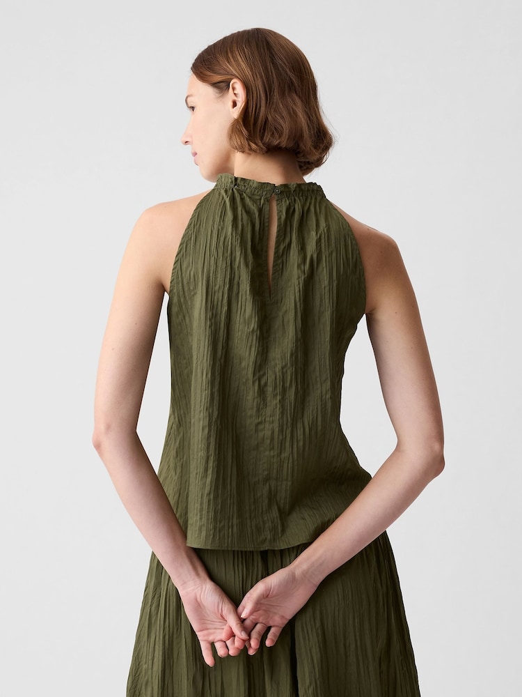 Grün - Gap Ärmelloses Top in Knitteroptik mit Neckholder - Bild 2 von 8