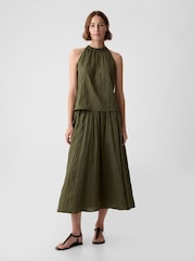 Grün - Gap Ärmelloses Top in Knitteroptik mit Neckholder - Bild 3 von 8