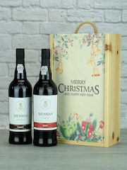 LeBonVin Messias Port Duo Christmas Wood Gift Box - Image 1 of 1