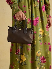 Joules Mini Chocolate Brown Crossbody Handbag - Image 3 of 9